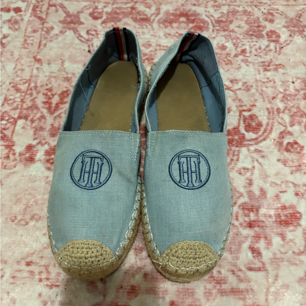 Tommy Hilfiger Light Blue Espadrille Flats